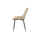 Kuhinjski stol LARA velvet beige . Kuhinjski stol LARA beige je odlična rešitev za kombiniranje v minimalističen ali industrijski stil prostora. Kombinacija