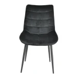 Kuhinjski stol LARA velvet črna . Kuhinjski stol LARA velvet črna je odlična rešitev za kombiniranje v minimalističen ali industrijski stil prostora.