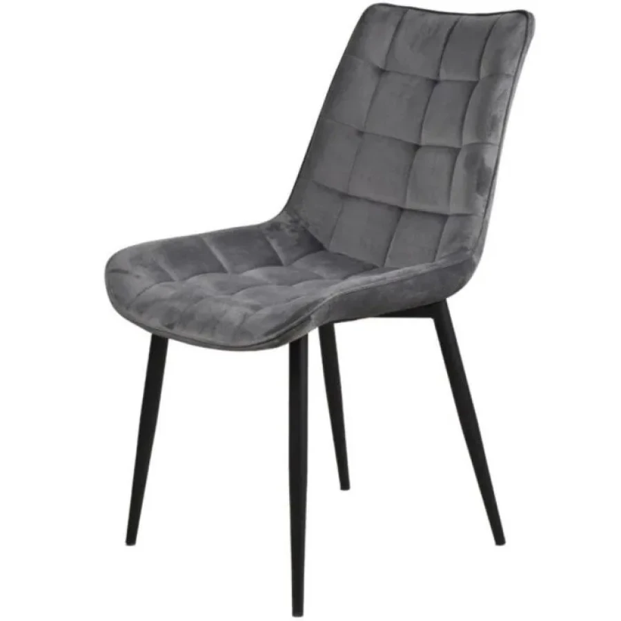 Kuhinjski stol LARA velvet siva . Kuhinjski stol LARA velvet siva je odlična rešitev za kombiniranje v minimalističen ali industrijski stil prostora.