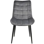 Kuhinjski stol LARA velvet siva . Kuhinjski stol LARA velvet siva je odlična rešitev za kombiniranje v minimalističen ali industrijski stil prostora.