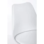 Kuhinjski stol NEW TREND bel . Kuhinjski stol NEW TREND bel ima noge iz bukovega lesa, sedalni del ter naslon pa sta iz plastike. Sedalni del je oblazinjen z