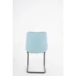 Kuhinjski stol PIA velvet moder . Kuhinjski stol PIA moder je odlična rešitev za kombiniranje v minimalističen ali industrijski stil prostora. Kombinacija