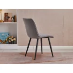 Kuhinjski stol TARIK siva tkanina . Kuhinjski stol TARIK sivo blago, v kombinaciji sivega prešitega blaga s črnimi kovinskimi nogami se poda v vsak ambient.