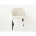 Kuhinjski stol TOMY . Kuhinjski stol TOMY je oblazinjen v kvalitetni beige tkanini. Močna stabilna kovinska konstrukcija mu zagotavlja vzdržljivost ter