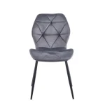 Kuhinjski stol VERACE je privlačen in kvaliteten stol za vašo jedilnico s kovinskim črnim podnožjem. Kombinacija sivega prešitega blaga s črnimi