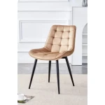 Kuhinjski stol VIKA bež . Kuhinjski stol VIKA velvet bež je odlična rešitev za kombiniranje v minimalističen ali industrijski stil prostora. Kombinacija