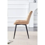 Kuhinjski stol VIKA bež . Kuhinjski stol VIKA velvet bež je odlična rešitev za kombiniranje v minimalističen ali industrijski stil prostora. Kombinacija