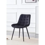 Kuhinjski stol VIKA črn . Kuhinjski stol VIKA velvet črna je odlična rešitev za kombiniranje v minimalističen ali industrijski stil prostora. Kombinacija