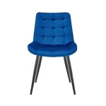 Kuhinjski stol VIKA modra . Kuhinjski stol VIKA velvet modra je odlična rešitev za kombiniranje v minimalističen ali industrijski stil prostora. Kombinacija