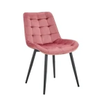 Kuhinjski stol VIKA roza . Kuhinjski stol VIKA velvet roza je odlična rešitev za kombiniranje v minimalističen ali industrijski stil prostora. Kombinacija