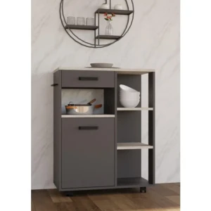 Kuhinjski voziček LIDA 70 . Kuhinjski voziček LIDA 70 je primeren za vsako kuhinjo, pisarno ali delavnico. Zaradi svoje velikosti vam bo prihranil veliko