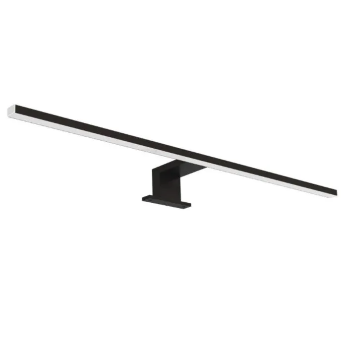 LED lučka 60 črna . LED lučka 60 je primerna za vse kopalnice. Ima nevtralno barvo, ki ne škodi očem. Narejena je iz PVC materiala. Dimenzije: - 10 x 60 x