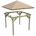 LESEN VRTNI PAVILJON KARIBU CORDOBA + OGRAJA IN TLA 357X357 - slika 8