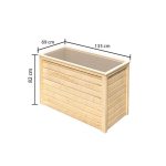 LESENA VISOKA GREDA KARIBU 1 BARVA LESA 133X69X82 - slika 9