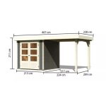 LESENA VRTNA HIŠKA KARIBU ASKOLA 2+PODALJŠEK STREHE ŠIRINE 2.40 M, SIVA - slika 13