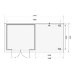 LESENA VRTNA HIŠKA KARIBU ASKOLA 3 S TERASO 238X211X213 +240 LES 19MM - slika 13