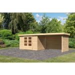 LESENA VRTNA HIŠKA KARIBU ASKOLA 5 S TERASO, STENO 298X211X242 +280 LES 19MM - slika 11