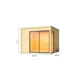 LESENA VRTNA HIŠKA KARIBU DICE 1 BARVA LESA 308X308X242 - slika 5