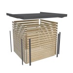 LESENA VRTNA HIŠKA KARIBU JUPITER 2 NARAVNA 213X217X211 A-SIVA - slika 4