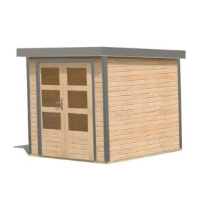 LESENA VRTNA HIŠKA KARIBU JUPITER 2 NARAVNA 213X217X211 A-SIVA