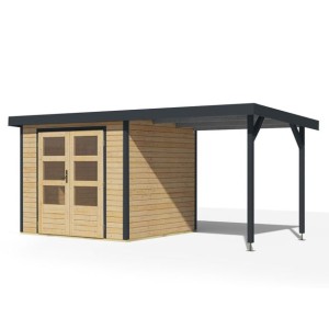 LESENA VRTNA HIŠKA KARIBU JUPITER 3 242X217X211 A-ANTRACIT