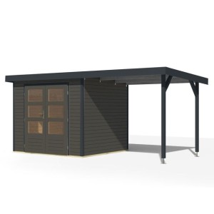 LESENA VRTNA HIŠKA KARIBU JUPITER 3 242X217X211 A-ANTRACIT