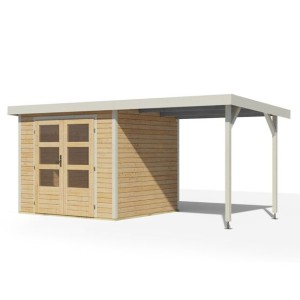 LESENA VRTNA HIŠKA KARIBU JUPITER 3 242X217X211 A-BELA