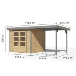 LESENA VRTNA HIŠKA KARIBU JUPITER 3 242X217X211 A-SIVA - slika 2