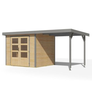 LESENA VRTNA HIŠKA KARIBU JUPITER 3 242X217X211 A-SIVA