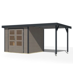 LESENA VRTNA HIŠKA KARIBU JUPITER 3 242X217X211 D-ANTRACIT