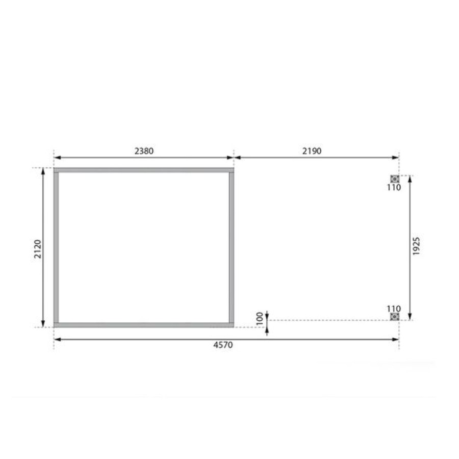 LESENA VRTNA HIŠKA KARIBU JUPITER 3 242X217X211 D-ANTRACIT - slika 5