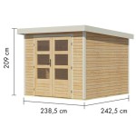 LESENA VRTNA HIŠKA KARIBU JUPITER 3.5 A NARAVNA 242X242X211 - slika 2