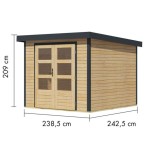 LESENA VRTNA HIŠKA KARIBU JUPITER 3.5 A NARAVNA 242X242X211 - slika 2