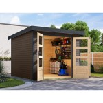 LESENA VRTNA HIŠKA KARIBU JUPITER 3.5 B TERRA SIVA 242X242X211 - slika 3