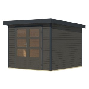 LESENA VRTNA HIŠKA KARIBU JUPITER 3.5 B TERRA SIVA 242X242X211