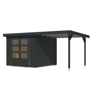 LESENA VRTNA HIŠKA KARIBU JUPITER 3.5 C + 2.4 M PRIZIDEK ANTRACIT