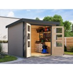 LESENA VRTNA HIŠKA KARIBU JUPITER 3.5 D 242X242X211 ANTRACIT - slika 3