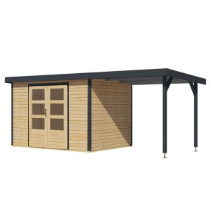 LESENA VRTNA HIŠKA KARIBU JUPITER 4 A + 2.4 M PRIZIDEK ANTRACIT