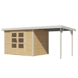 LESENA VRTNA HIŠKA KARIBU JUPITER 4 A + 2.4 M PRIZIDEK BELA