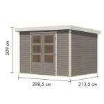 LESENA VRTNA HIŠKA KARIBU JUPITER 4 D 302X217X211 BELA - slika 2