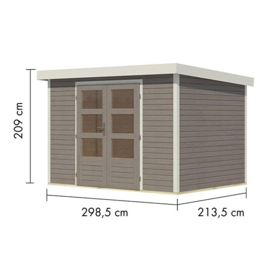 LESENA VRTNA HIŠKA KARIBU JUPITER 4 D 302X217X211 BELA - slika 2