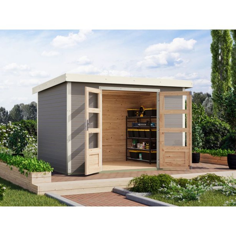 LESENA VRTNA HIŠKA KARIBU JUPITER 4 D 302X217X211 BELA - slika 3