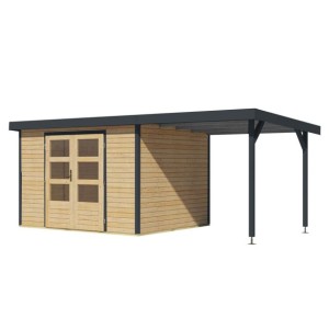 LESENA VRTNA HIŠKA KARIBU JUPITER 5 A + 2.4 M PRIZIDEK ANTRACIT