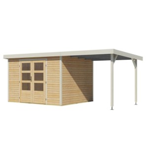 LESENA VRTNA HIŠKA KARIBU JUPITER 5 A + 2.4 M PRIZIDEK BELA