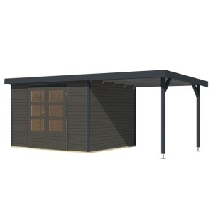 LESENA VRTNA HIŠKA KARIBU JUPITER 5 B + 2.4 M PRIZIDEK ANTRACIT