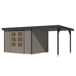 LESENA VRTNA HIŠKA KARIBU JUPITER 5 D + 2.4 M PRIZIDEK ANTRACIT