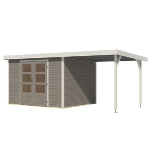 LESENA VRTNA HIŠKA KARIBU JUPITER 5 D + 2.4 M PRIZIDEK BELA