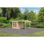 LESENA VRTNA HIŠKA KARIBU JUPITER A+ PODALJŠEK STREHE 2.35M, BELI OKVIR - slika 12