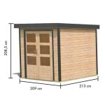 LESENA VRTNA HIŠKA KARIBU JUPITER A Z ANTRACIT OKV. 209X213X195 LES 19MM - slika 12