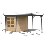 LESENA VRTNA HIŠKA KARIBU JUPITER A Z NADSTEŠ.2.35M 19MM ANTRACIT - slika 9